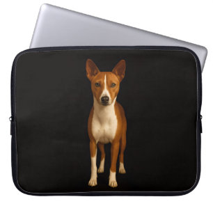 Capa Para Notebook Bolsa para Laptop Black 4 Luxe, Cão Basenji Elegan