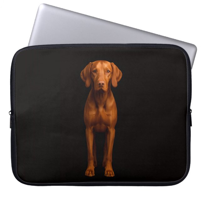 Capa Para Notebook Bolsa para Laptop Black 4 Luxe, Cão Vizsla Ágil (Frente)