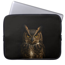 Capa Para Notebook Bolsa para Laptop Black 4 Luxe, Coruja de Olhos Do