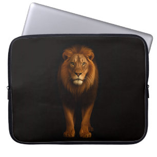 Capa Para Notebook Bolsa para Laptop Black 4 Luxe, Leão Majestoso