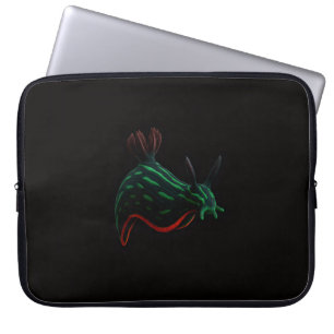 Capa Para Notebook Bolsa para Laptop Black 4 Luxe, Lesma-do-Mar Neon