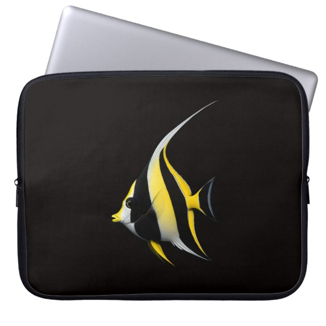 Capa Para Notebook Bolsa para Laptop Black 4 Luxe, Moorish Idol (Frente)