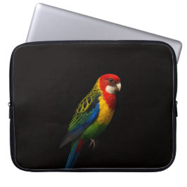 Capa Para Notebook Bolsa para Laptop Black 4 Luxe, Papagaio Rosella O