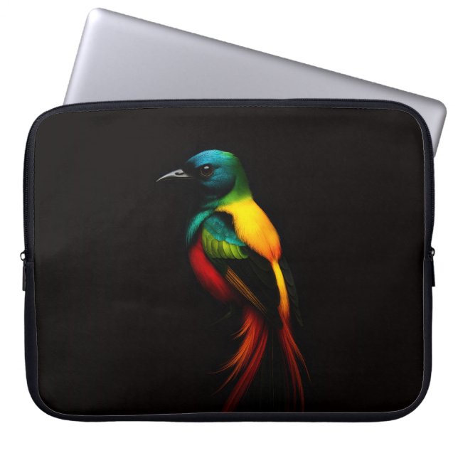 Capa Para Notebook Bolsa para Laptop Black 4 Luxe, Pássaro Tropical A (Frente)