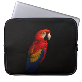 Capa Para Notebook Bolsa para Laptop Black 4 Luxe, Scarlet Parrot