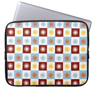 Capa Para Notebook Bolsa para Laptop Blue Burgundy Gold Sunburst