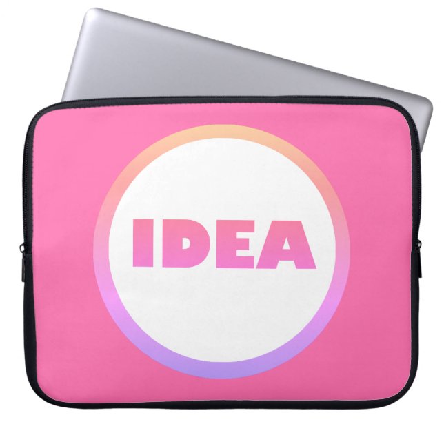 Capa Para Notebook Bolsa para Laptop Círculo Foco Ideia Rosa Fofa (Frente)