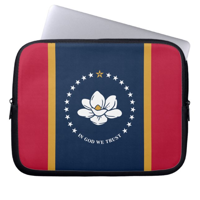 Capa Para Notebook Bolsa para Laptop com a Bandeira do Mississippi (Frente)