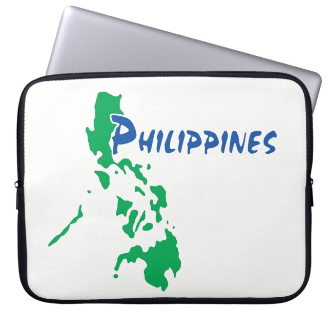 Capa Para Notebook Bolsa para Laptop com Mapa das Filipinas (Frente)
