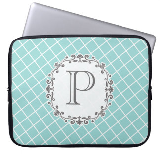 Capa Para Notebook Bolsa para Laptop com Padrão de Monograma Vintage