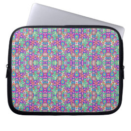 Capa Para Notebook Bolsa para laptop com padrão simétrico vibrante