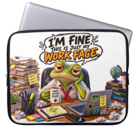 Capa Para Notebook Bolsa para Laptop com Rã Engraçada - Humor de Escr