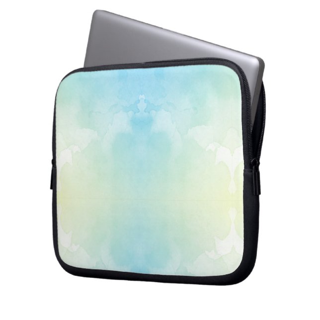 Capa Para Notebook Bolsa para laptop com um design de aquarela pastéi (Frente Esquerda)