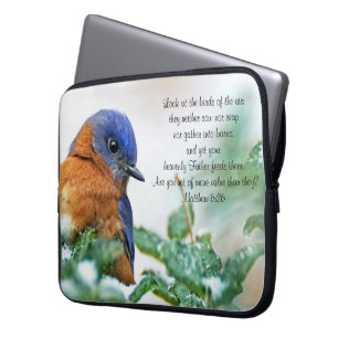 Capa Para Notebook Bolsa para Laptop de Neoprene para Pássaro Azul do
