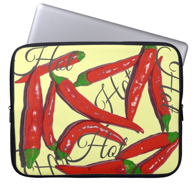Capa Para Notebook Bolsa para Laptop de Pimentões Vermelhos Quentes (Frente)