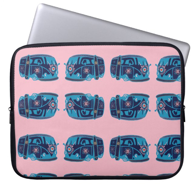 Capa Para Notebook Bolsa para Laptop de Van Hippie (Frente)