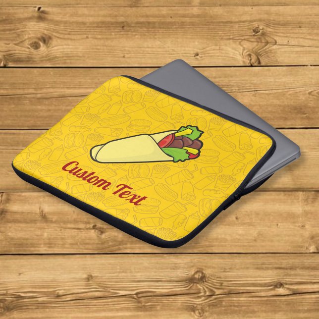 Capa Para Notebook Bolsa para Laptop de Wrap de Sanduíche de Tortilha (Criador carregado)