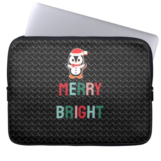 Capa Para Notebook Bolsa para Laptop em Neoprene com couro texturizad (Frente)