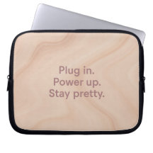 Bolsa para laptop em tons de blush e areia Plug In
