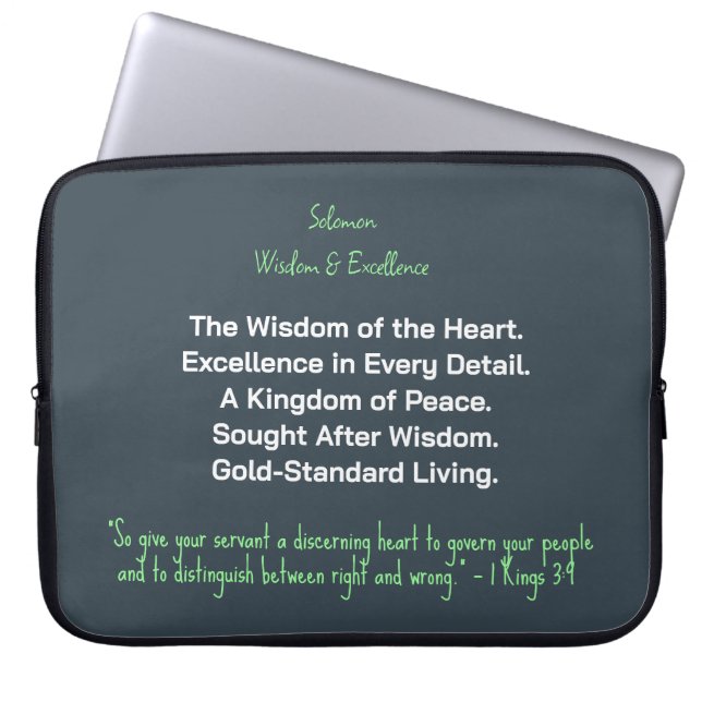 Capa Para Notebook Bolsa para Laptop Excelência do Coração Perspicaz (Frente)