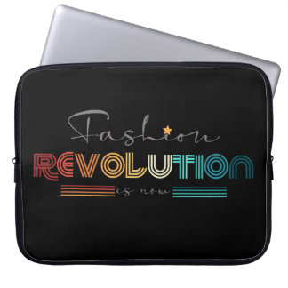 Capa Para Notebook Bolsa para Laptop Fashion Revolution Retro Tipográ