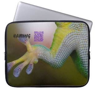 Capa Para Notebook Bolsa para Laptop HAMbWG - Lagarto com Logotipo QR