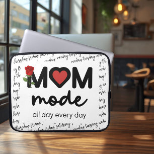 Capa Para Notebook Bolsa para Laptop 'Modo Mamãe Todos os Dias'
