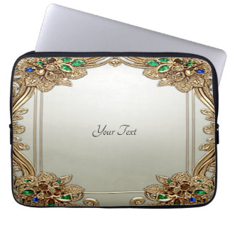 Capa Para Notebook Bolsa para Laptop Ornata Dourada Elegante