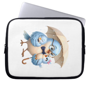 Capa Para Notebook Bolsa para Laptop Papai Pássaro Presente para Famí