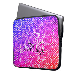 Capa Para Notebook Bolsa para Laptop Personalizada Monogram Sparkle