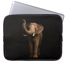 Bolsa para Laptop Preta 4 Luxe, Elefante Poderoso