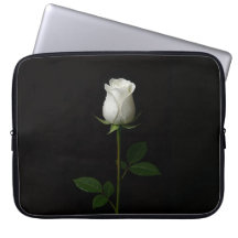 Bolsa para Laptop Preta 4 Luxe, Rosa Branca Pura