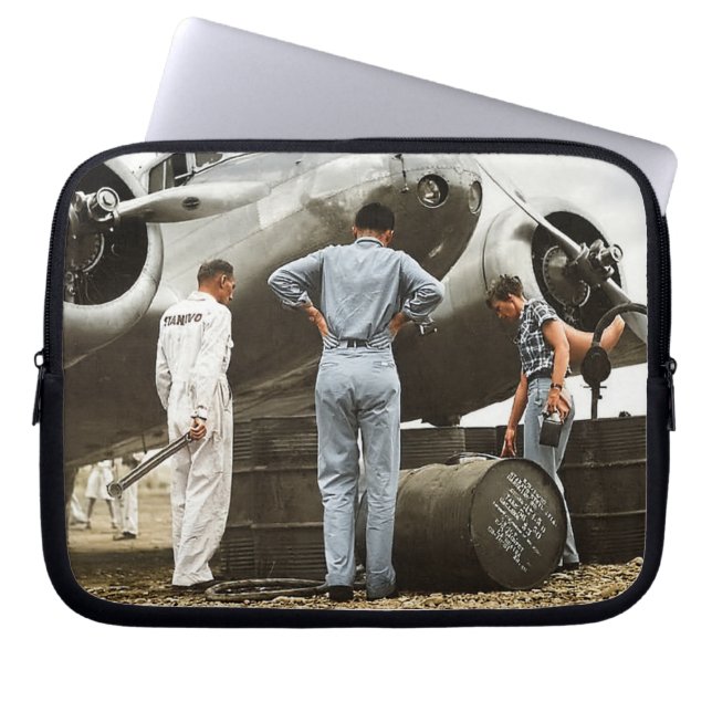 Capa Para Notebook Bolsa para laptop rema Amelia Earhart Lockheed Mod (Frente)