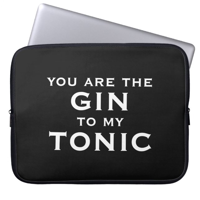 Capa Para Notebook Bolsa preta para laptop. Você é o gim para a minha (Frente)