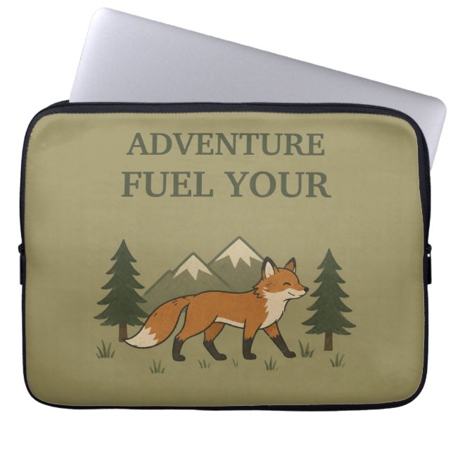 Capa Para Notebook Bolsa Tech de Raposa da Floresta (Frente)
