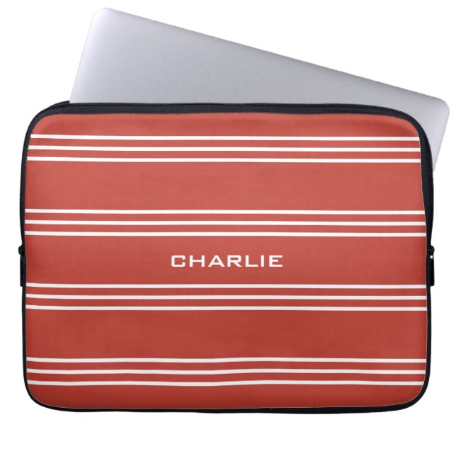 Capa Para Notebook Bolsas de laptop de monograma personalizadas com t (Frente)