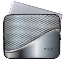 Bolsas de laptop de monograma personalizadas Faux 