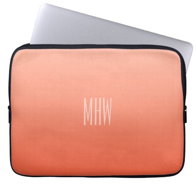 Capa Para Notebook Bolsas de laptop de monograma personalizado de gra (Frente)