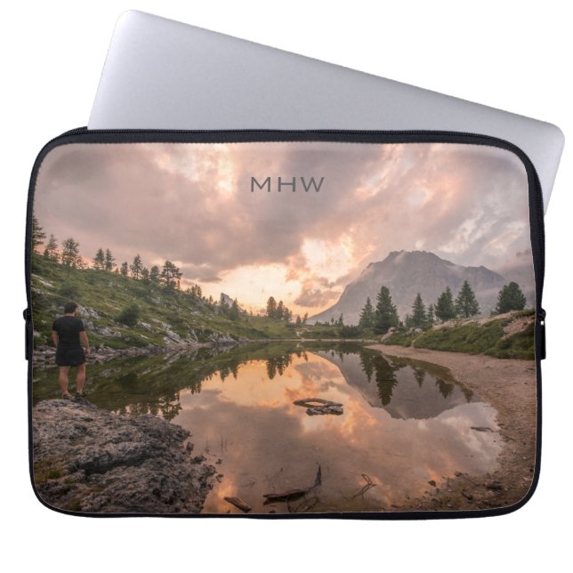 Capa Para Notebook Bolsas de laptop de monograma personalizado de Mou (Frente)