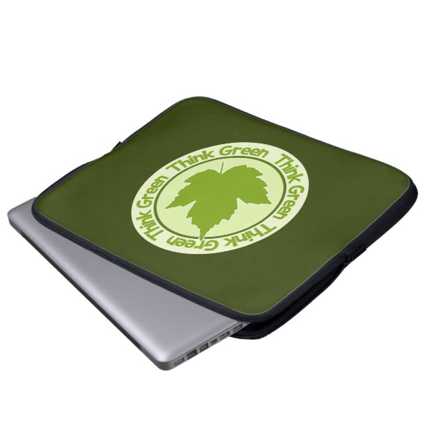 Capa Para Notebook bolsas de laptop de pense verde (Frente Inferior)