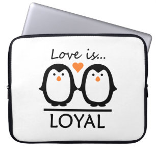 Capa Para Notebook Bolsas de laptop de Pinguim Amor