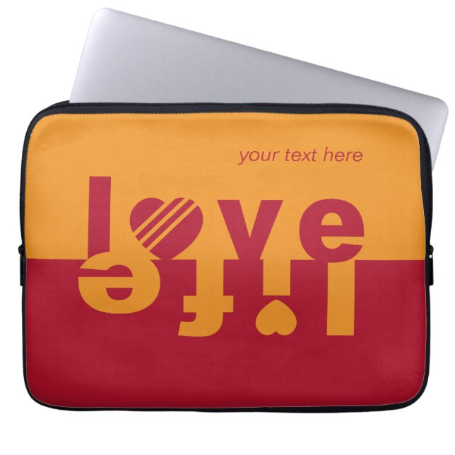 CAPA PARA NOTEBOOK BOLSAS DE LAPTOP DE VIDA ÚTIL DO AMOR (Frente)