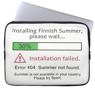 Capa Para Notebook Bolsas de laptop finlandesas de verão engraçadas