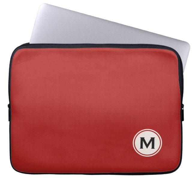 Capa Para Notebook Bolsas de laptop personalizadas de monograma e cor (Frente)