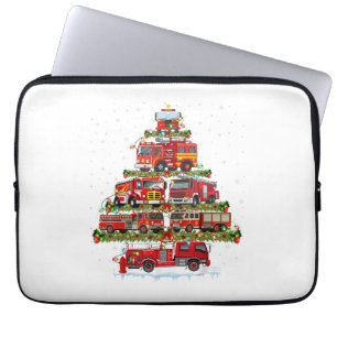 Capa Para Notebook Bombeiro Luz Bombeiro Caminhão de Fogo Natal