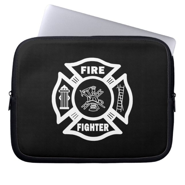 Capa Para Notebook Bombeiro maltês (Frente)