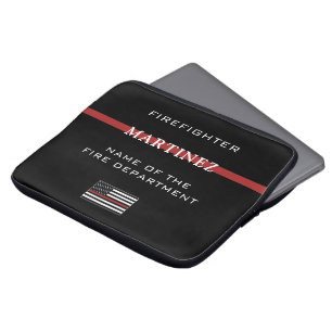 Capa Para Notebook Bombeiro Personalizado - Thin Red Fire