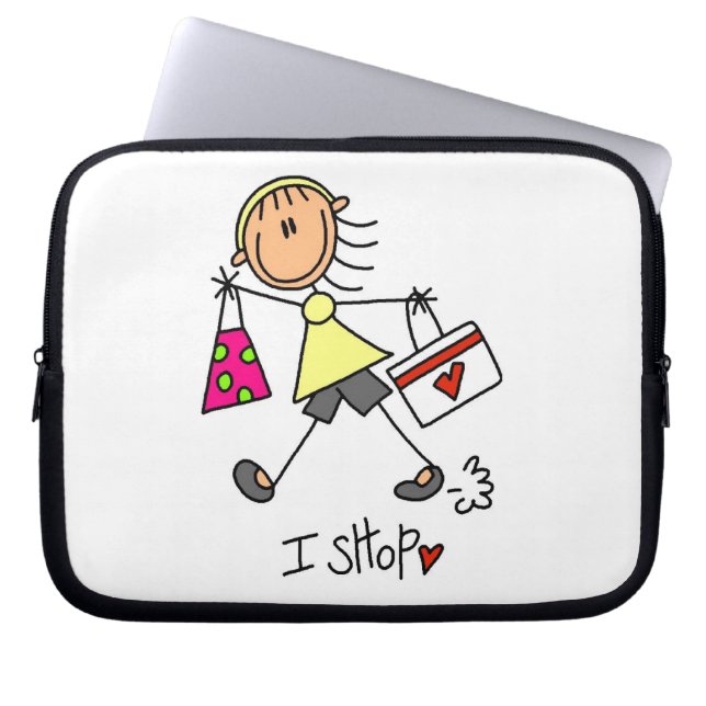 Capa Para Notebook Boneco de Compras (Frente)