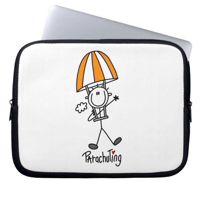 Capa Para Notebook Boneco de Pau de Paraquedismo (Frente)