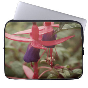 Capa Para Notebook Bonita Bolsa de laptop de Neoprene Flores Púrpuras